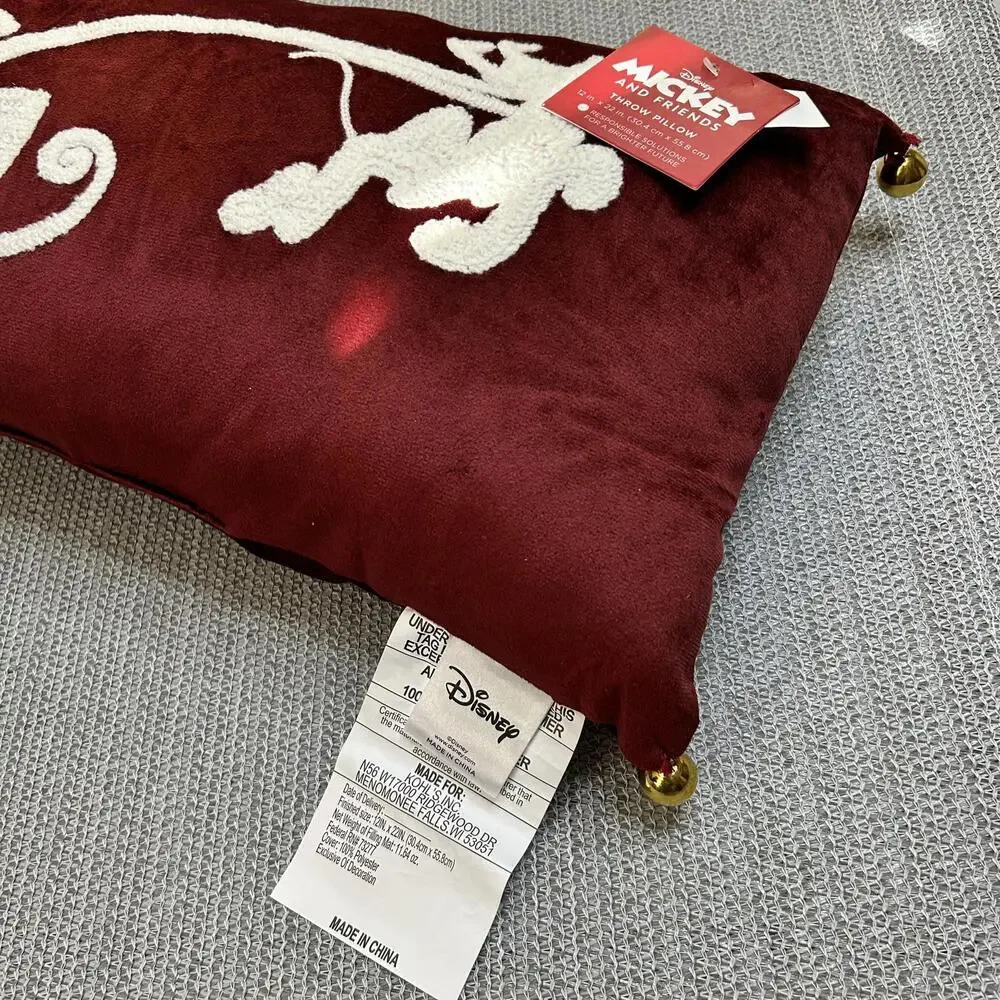 St. Nicholas Square Disney Velvet‎ Sleigh Decorative Pillow.